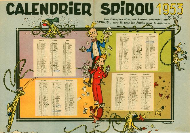 Calendrier 1954